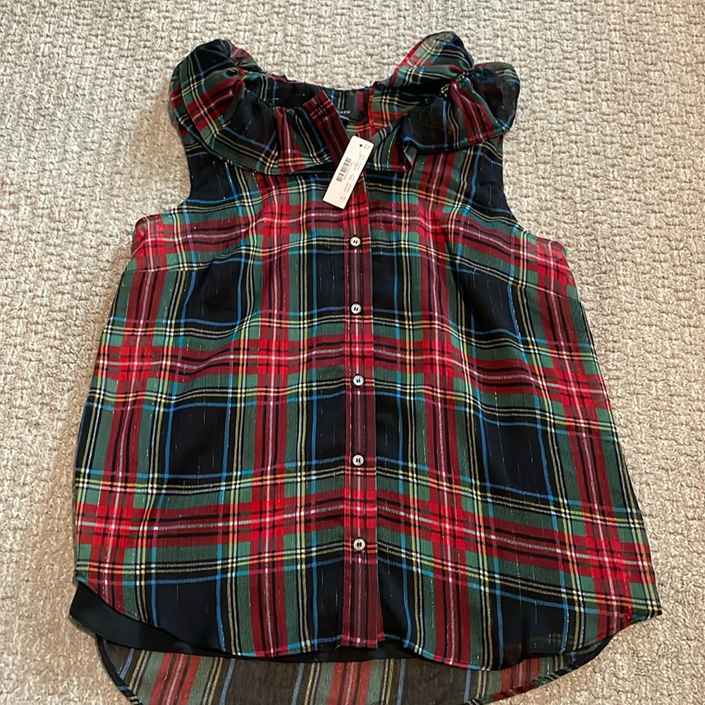 Jcrew Tartan Top
